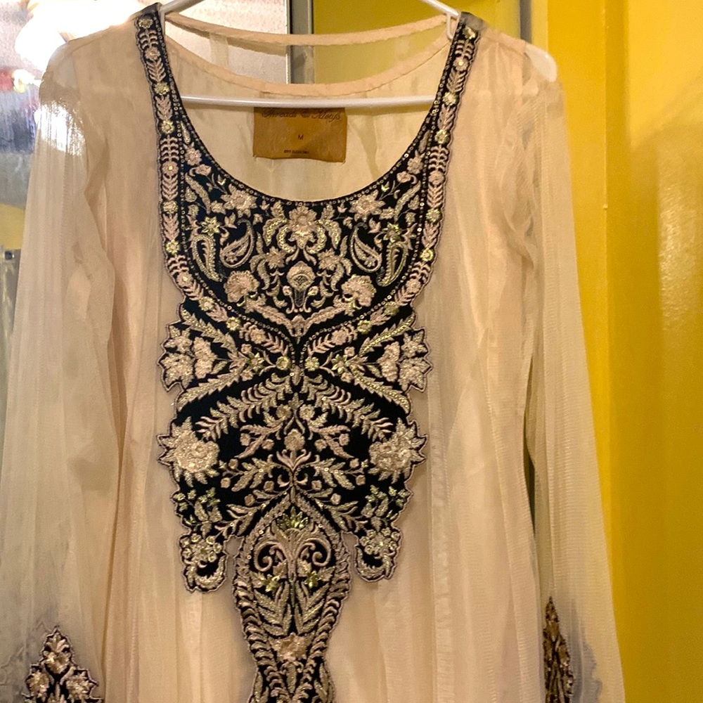 Threads & Motifs Embroidered Net Anarkali - image 1